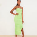 Women's Side Seam Slit Dress Wrap Chest Slim Fit Hip Sling Dress