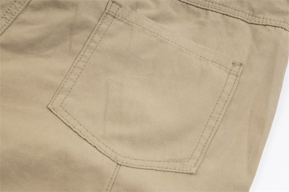 Men's Casual Zipper Pocket Straight Cargo Pants