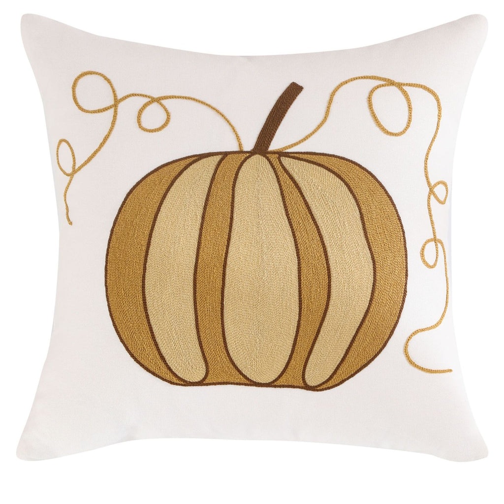 Pumpkin Embroidered Halloween Pillow Cover Lumbar Support