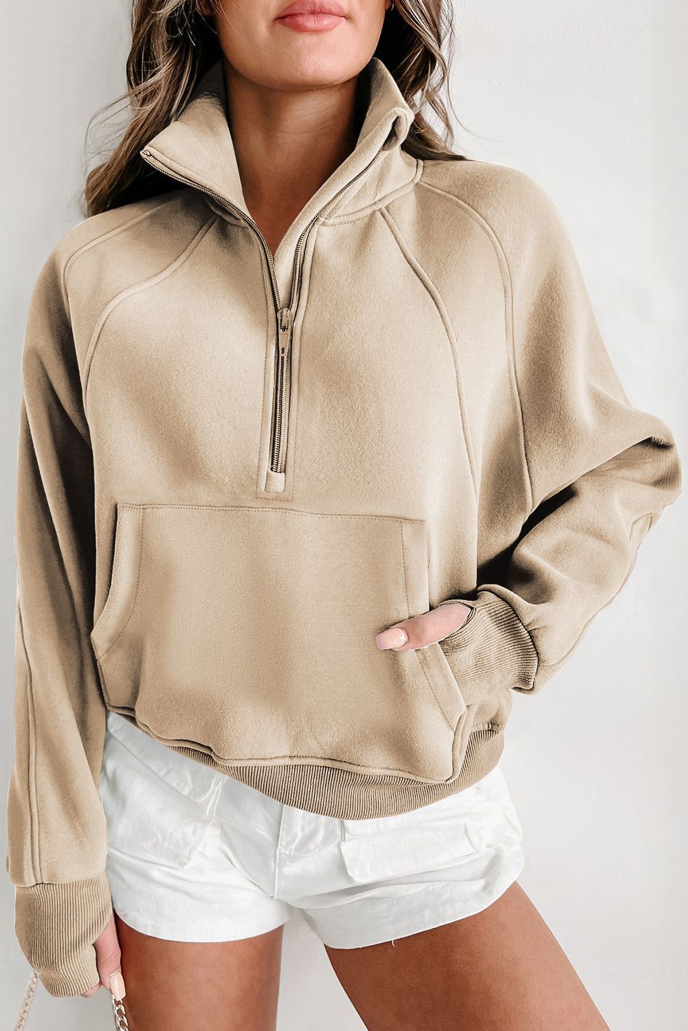 Hoodie Casual Stand Collar Long Sleeve Loose Top