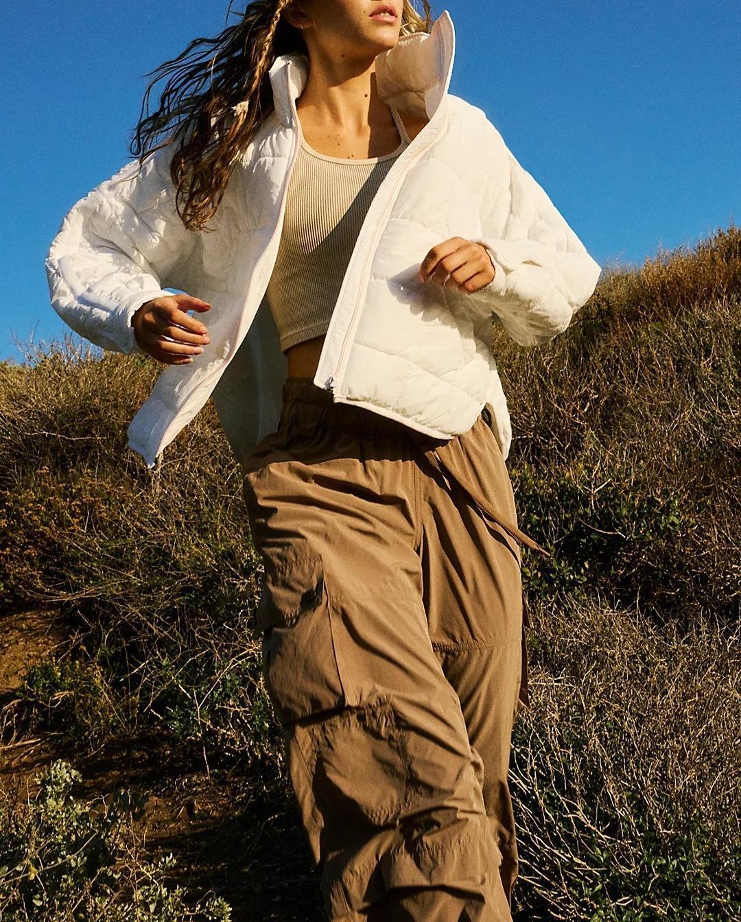 Women's Lightweight Zip Compression Cotton Jacket Short Down Jacket Coat