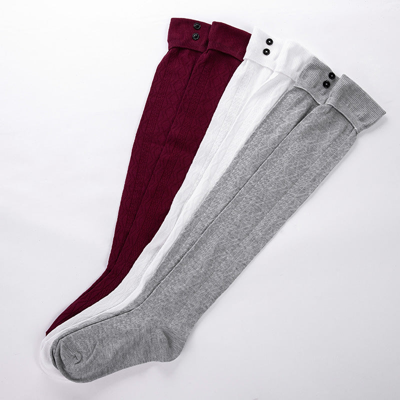 Hemming mid-length tube pile socks