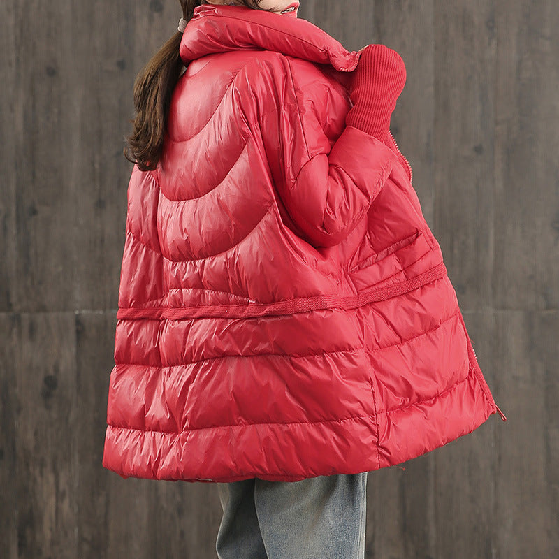 Thickened white duck down coat