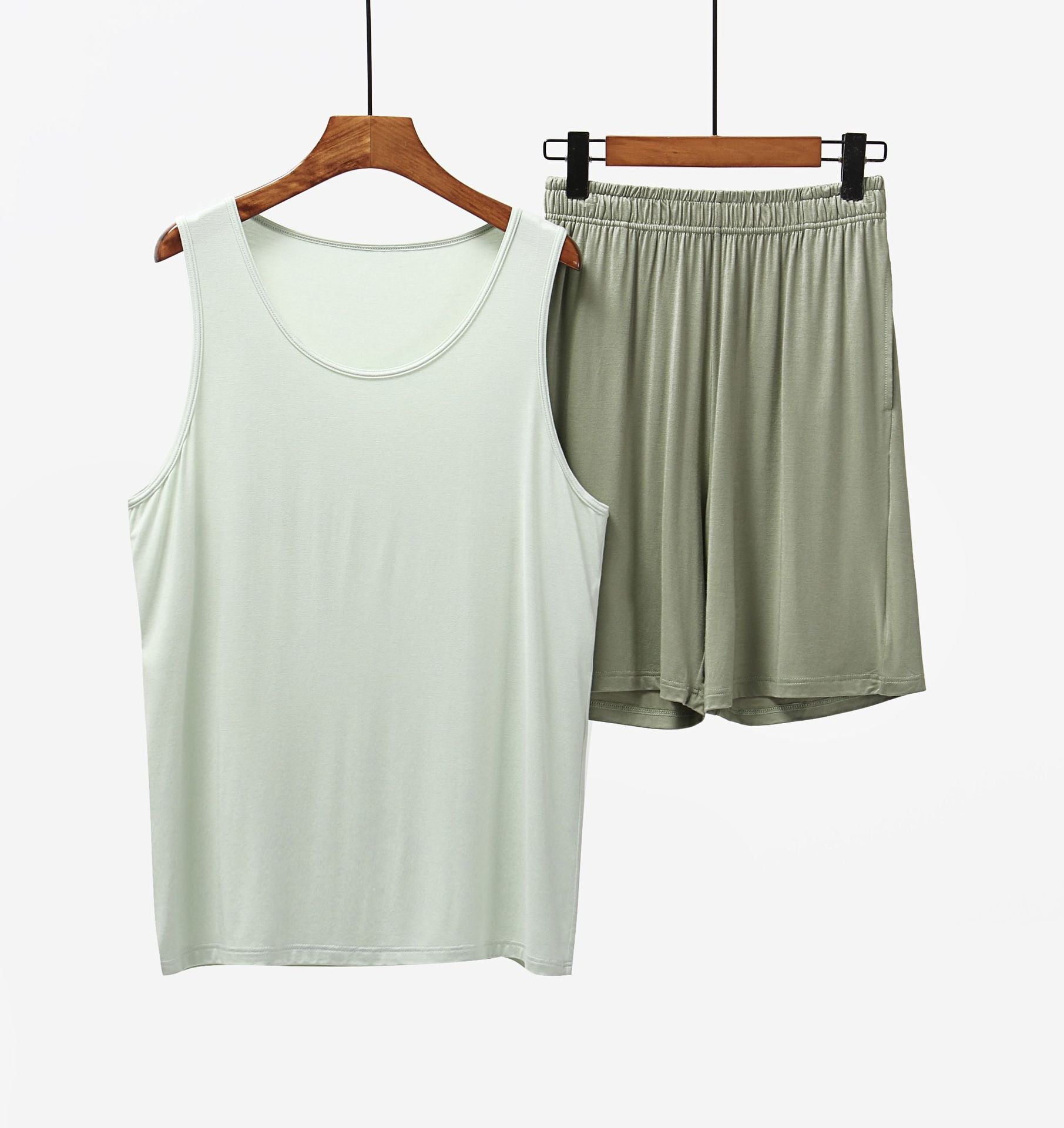 Men's Pajamas Vest Sleeveless Shorts Home Wear