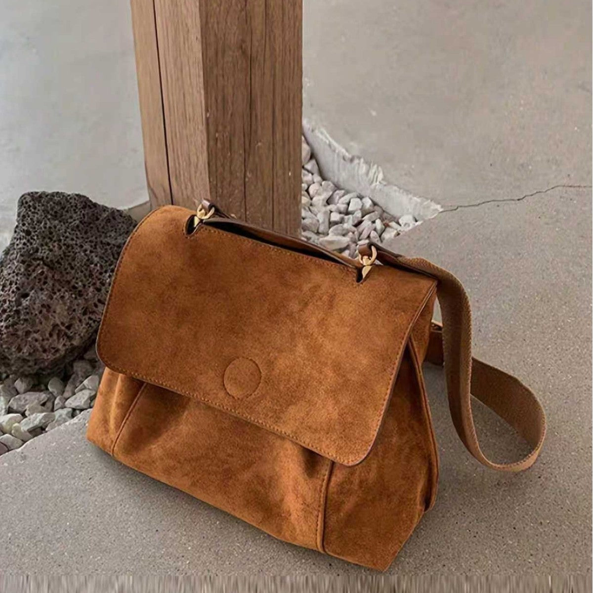 Fabric Women's Bag Stylish And Simple 2025 New Retro Solid Color