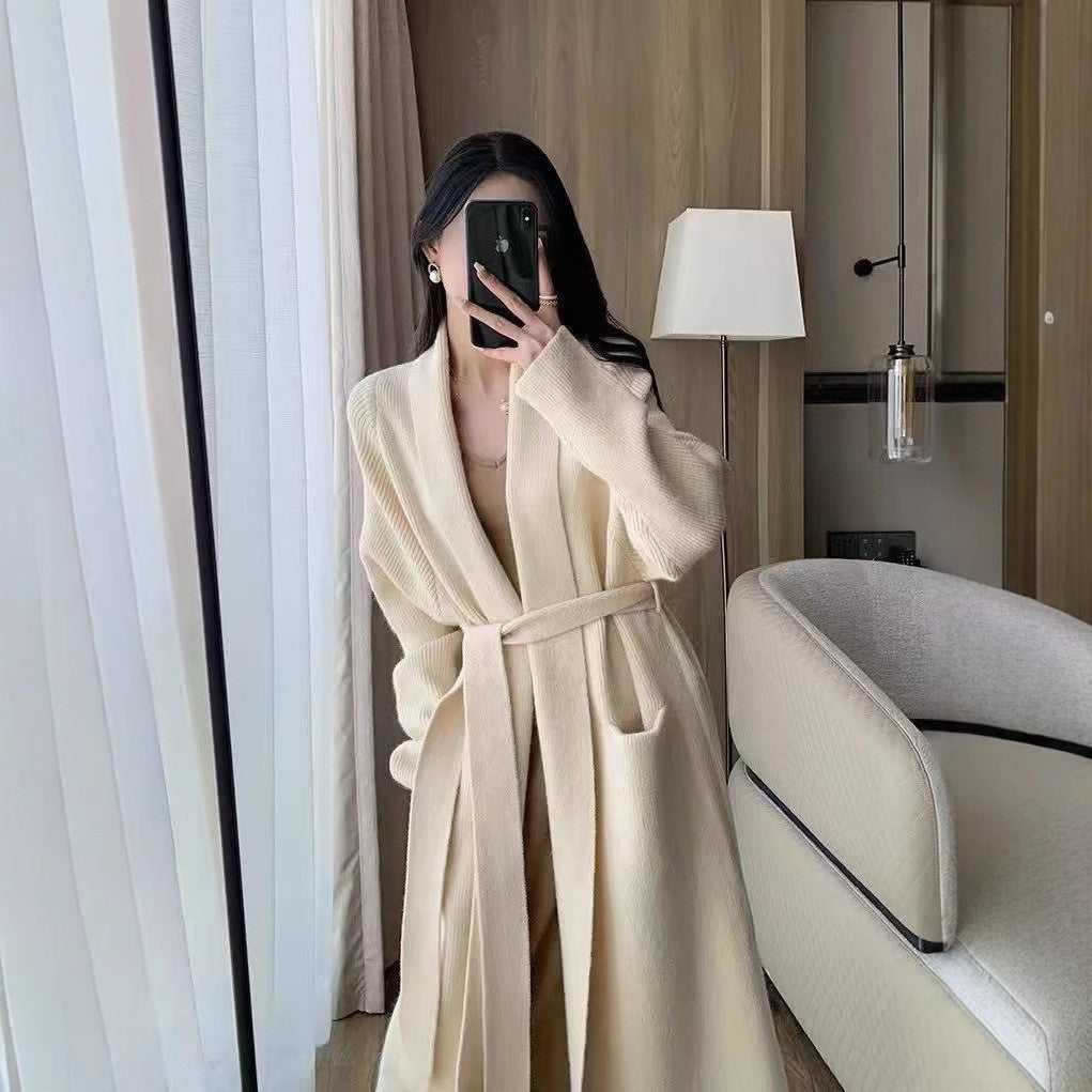 Idle Style Mid-length Sweater Coat