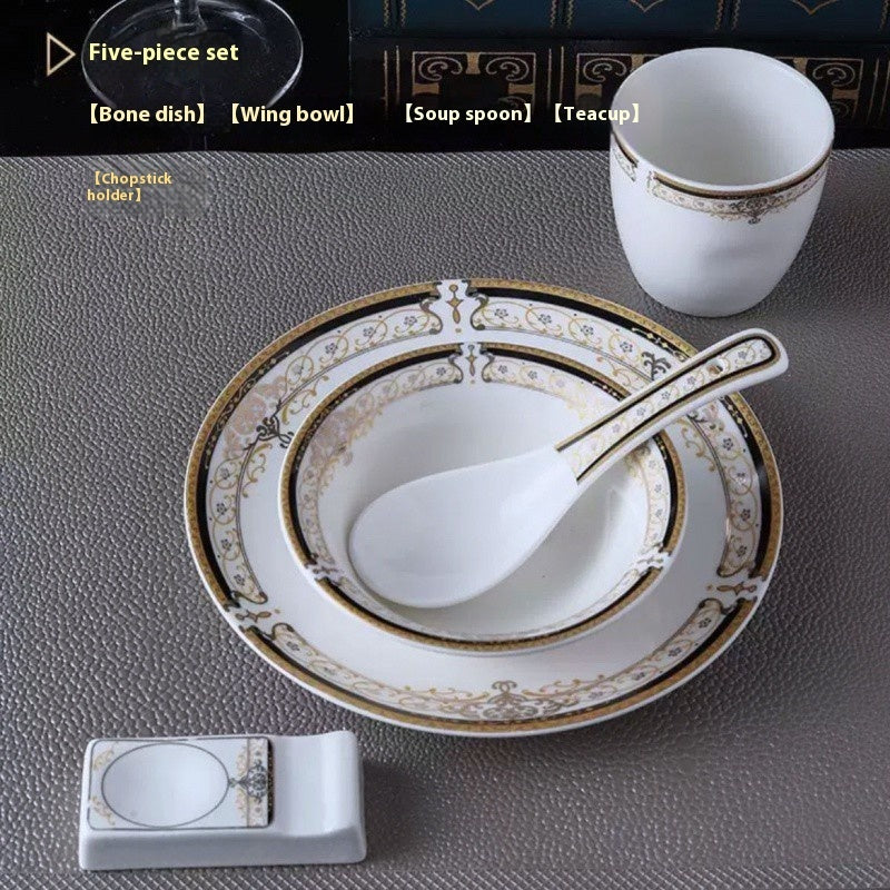 Hotel Table Setting Ceramic Dishes Suit