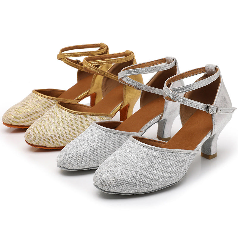 Women's Toe Holder Latin Dance Shoes Dance Soft Bottom Dance Shoe