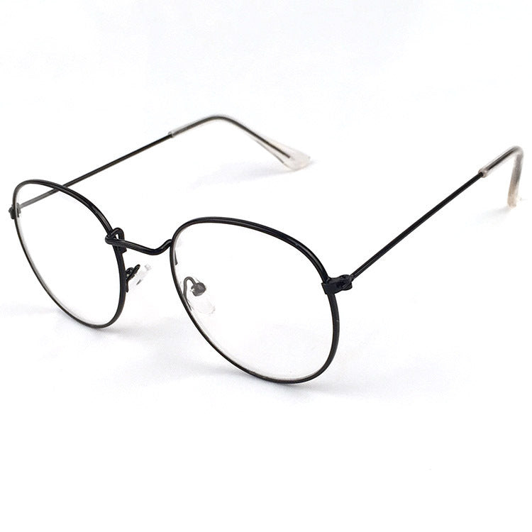 Retro metal print large frame glasses frame