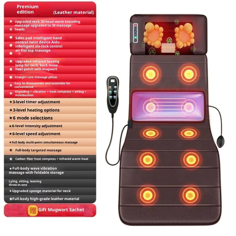 New Massage Pad, Multi-functional For Home Use, Full-body Kneading, Top Waist And Leg Stretching, Foldable Mattress Massage Chair