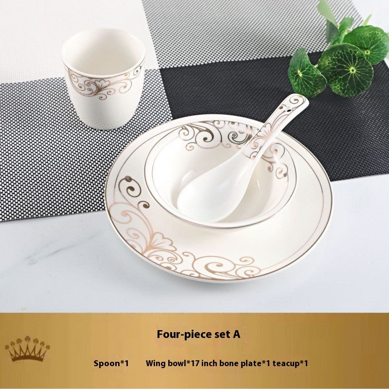 Hotel Table Setting Ceramic Dishes Suit