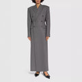 Double-breasted Long Sleeve Slim-fit Elegant Padded Shoulder Extended Suit Jacket