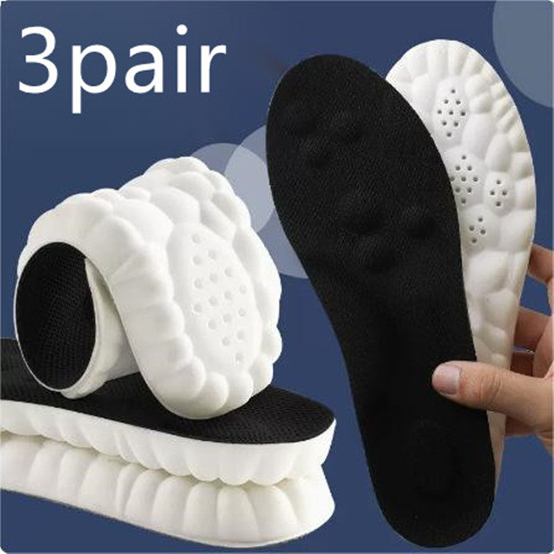 Soft Super Sports Shock Absorption Sweat-absorbent Sockliner With Massage Function