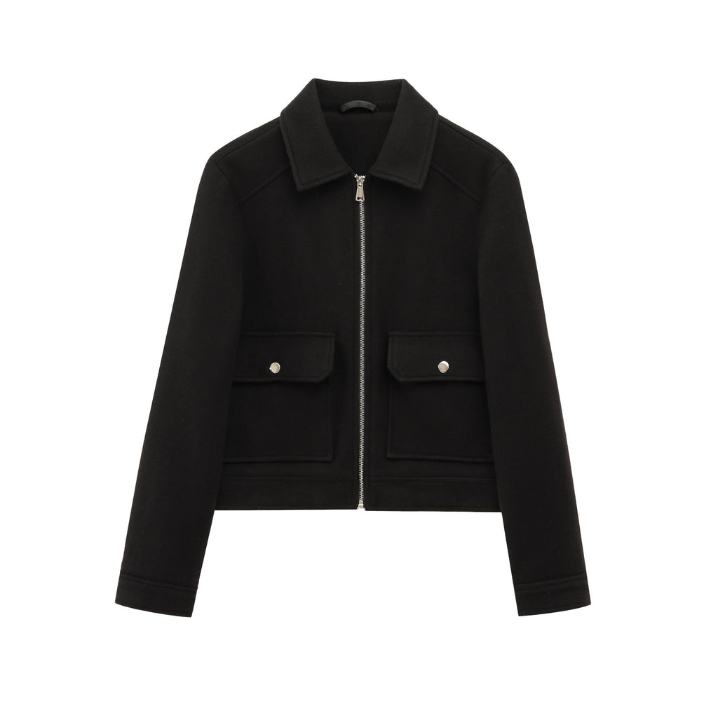 Women's Zipper Ornament Soft Jacket Coat