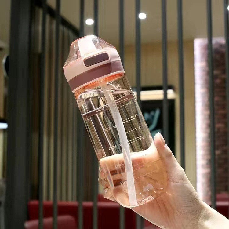Home Plastic Drop-resistant Straw Handy Cup