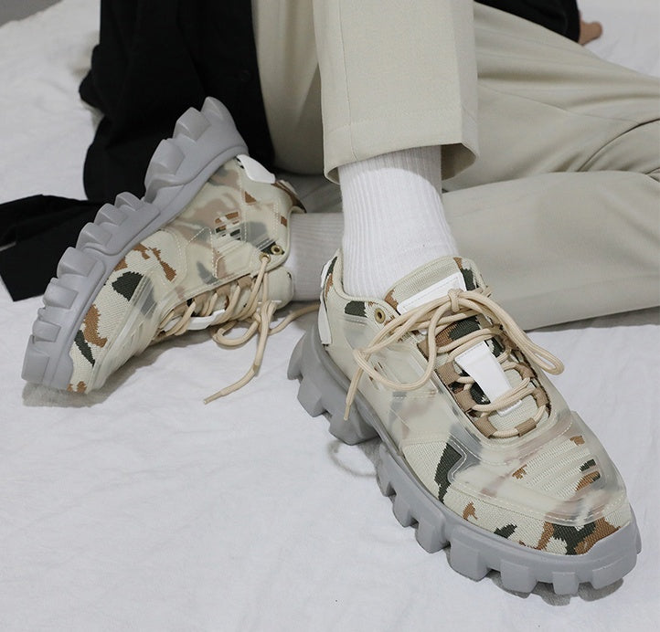 Men's Casual Dad Shoes Thick-soled Camouflage Sport