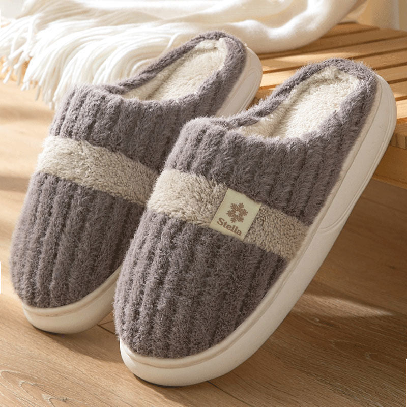 New Fleece-lined Thickened Cotton Slippers