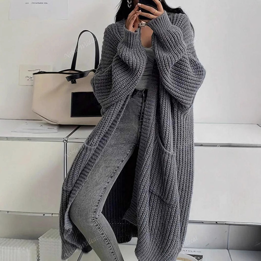 Idle Style Loose Thick Knitted Coat For Women