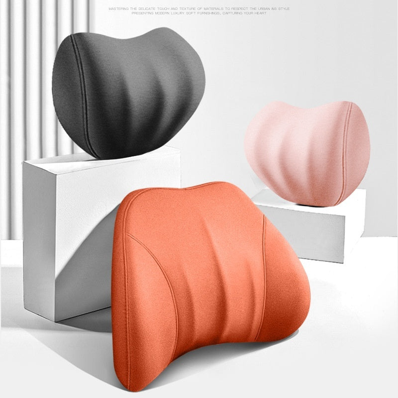 Suede Memory Foam Headrest Lumbar Support Pillow Cloud Feeling Slow Rebound
