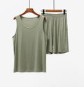 Men's Pajamas Vest Sleeveless Shorts Home Wear