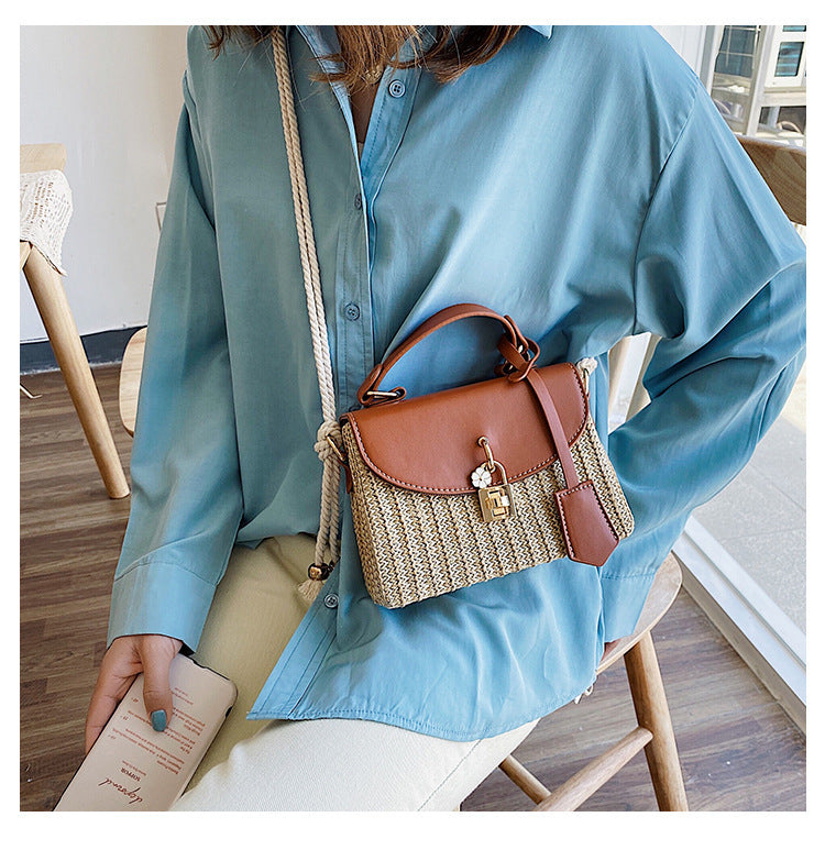 Woven crossbody bag wild shoulder bag