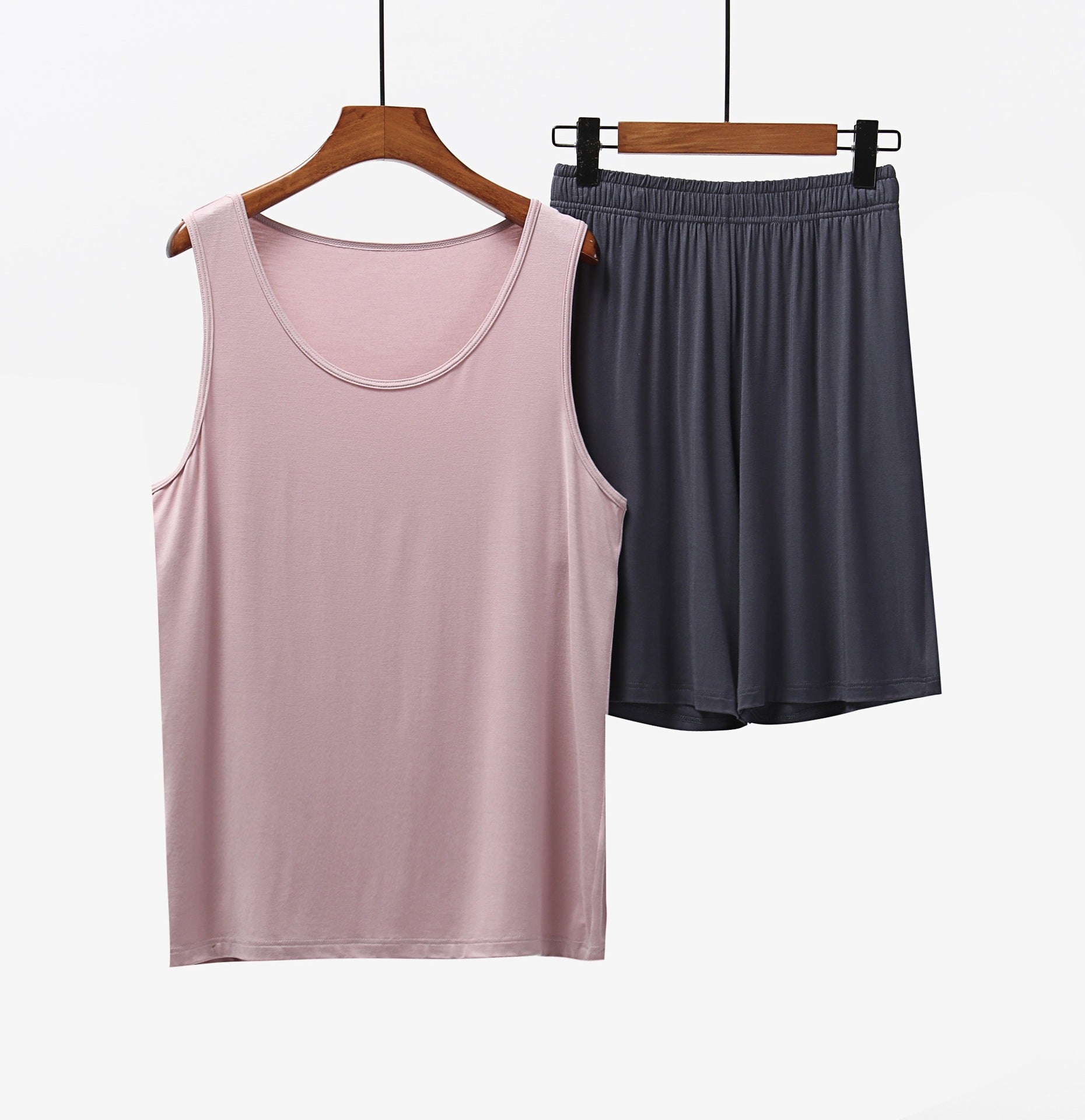 Men's Pajamas Vest Sleeveless Shorts Home Wear