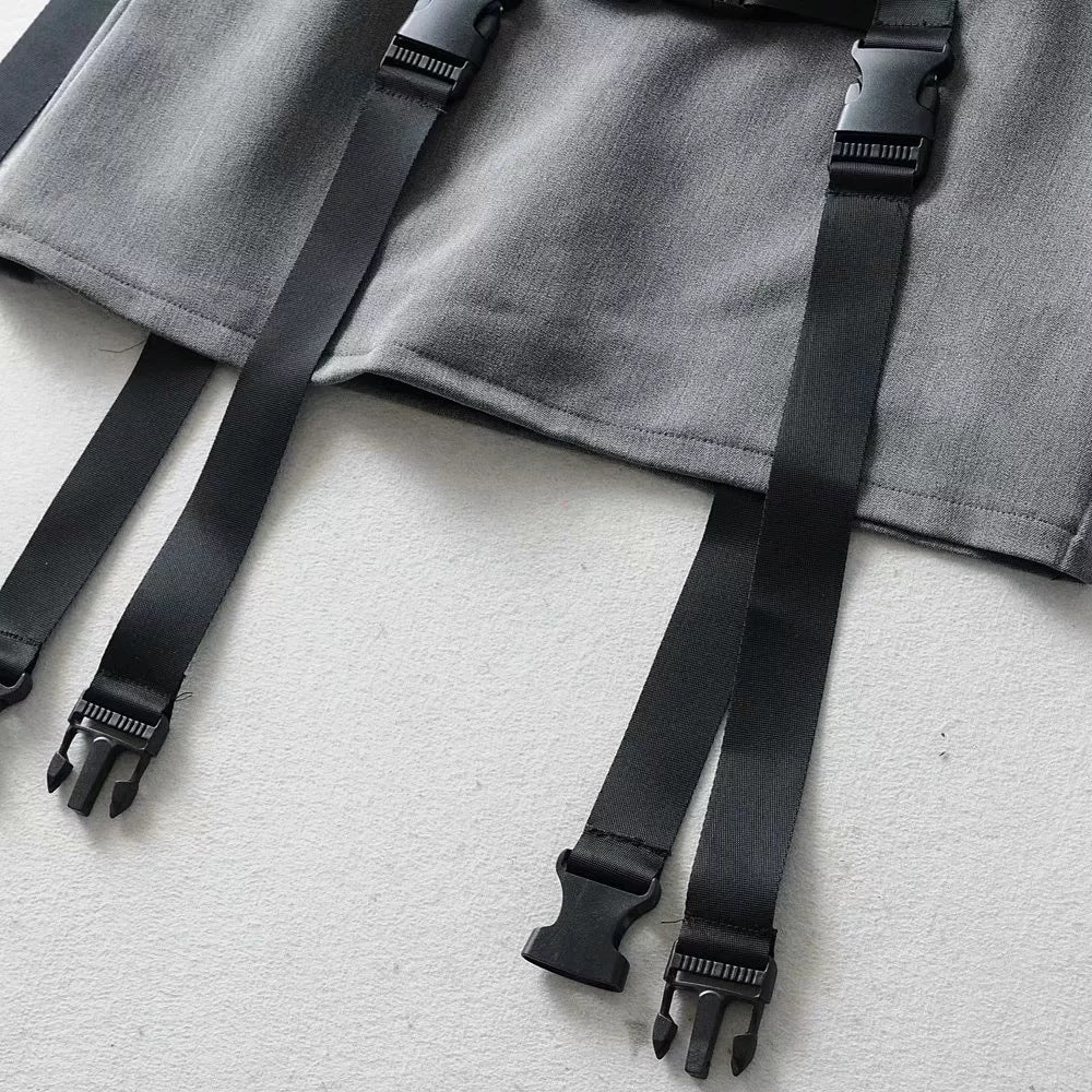 Korean college style A-line skirt