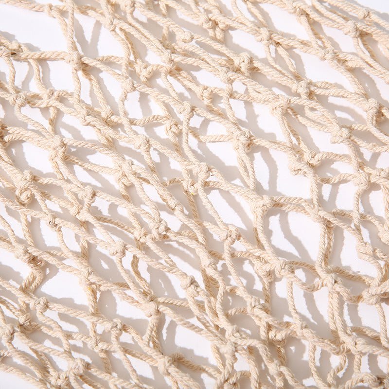 Cotton Mesh Bag Shopping Bag Weaving Hollow Handbag