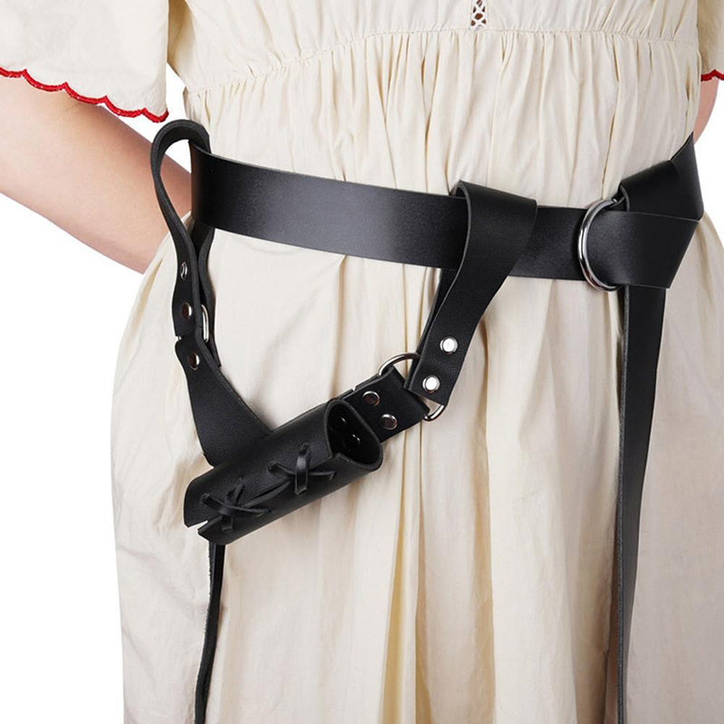 European Medieval Crusader Sword Hanging PU Leather Belt
