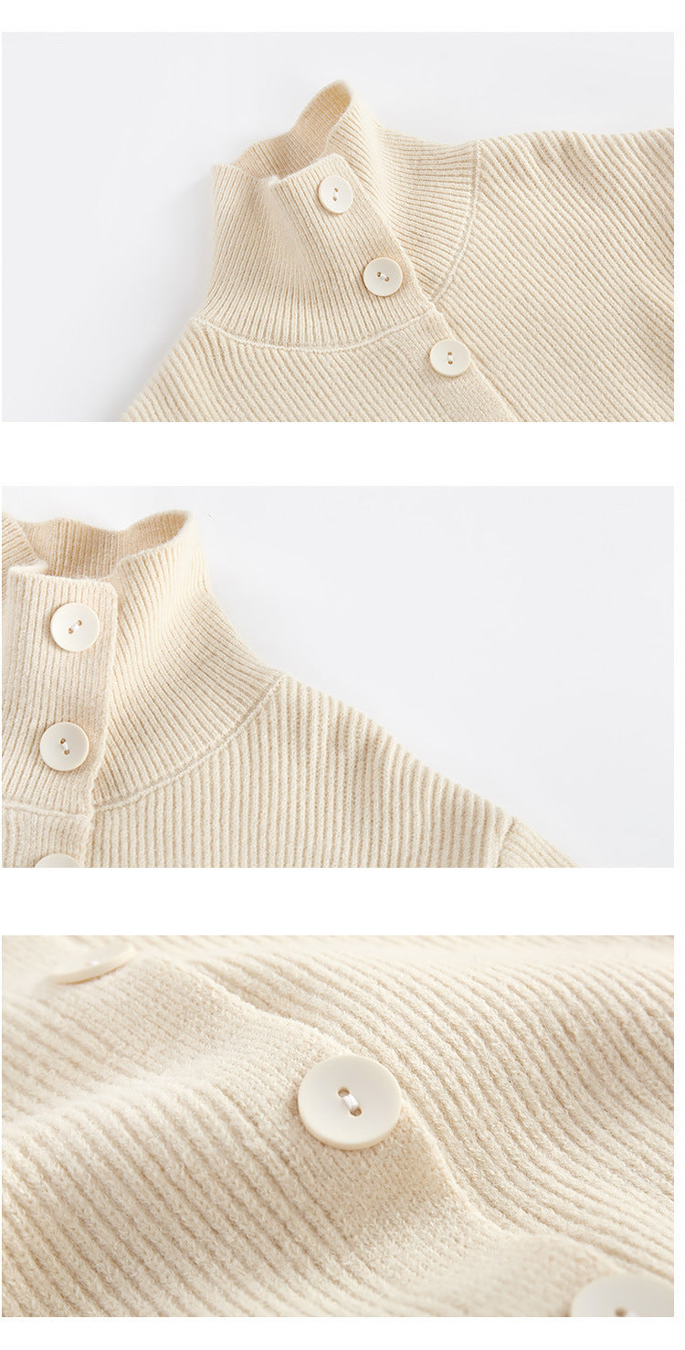 Women's Short Loose Turtleneck Sweater Coat