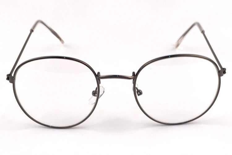 Retro metal print large frame glasses frame