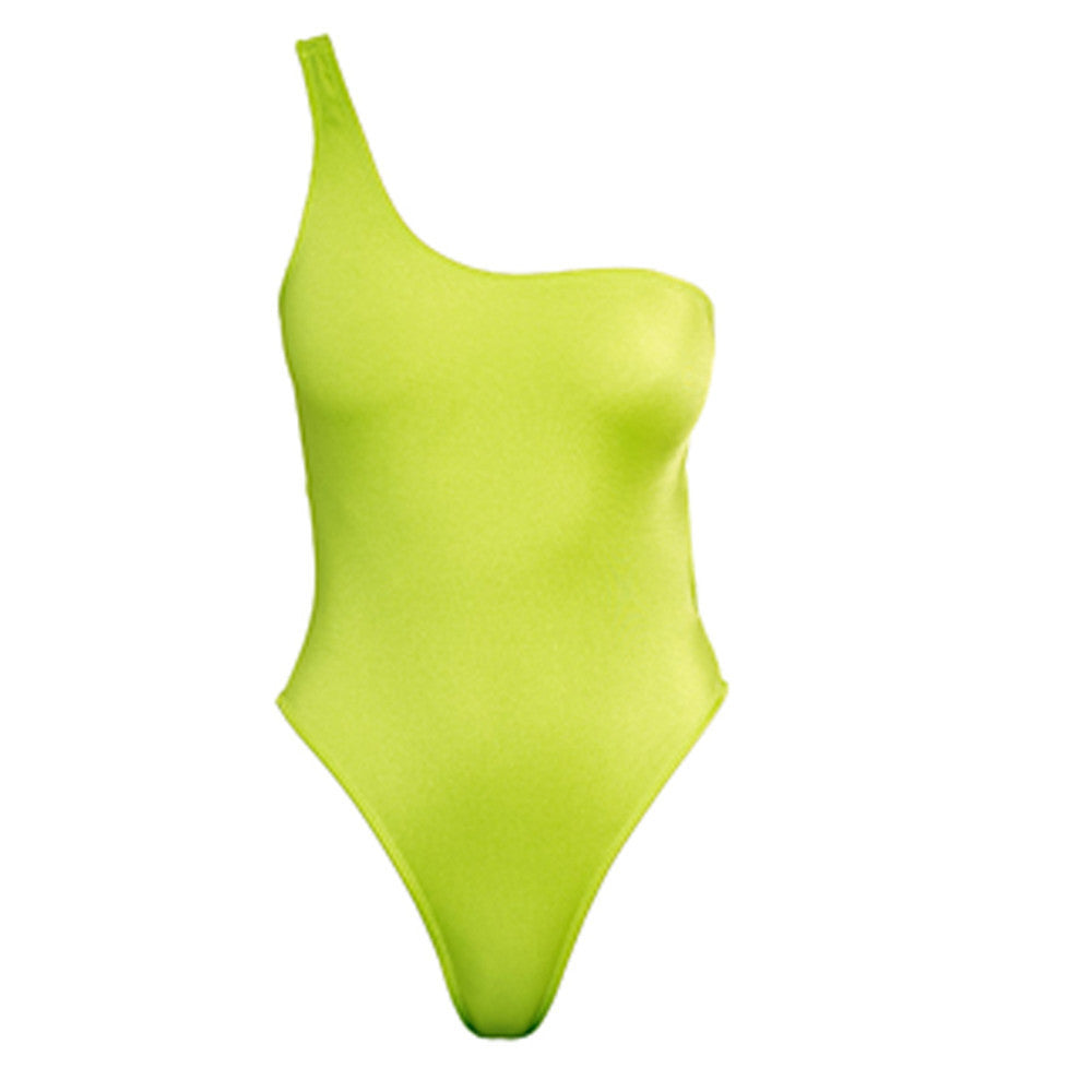 One-piece solid color sexy swimsuit