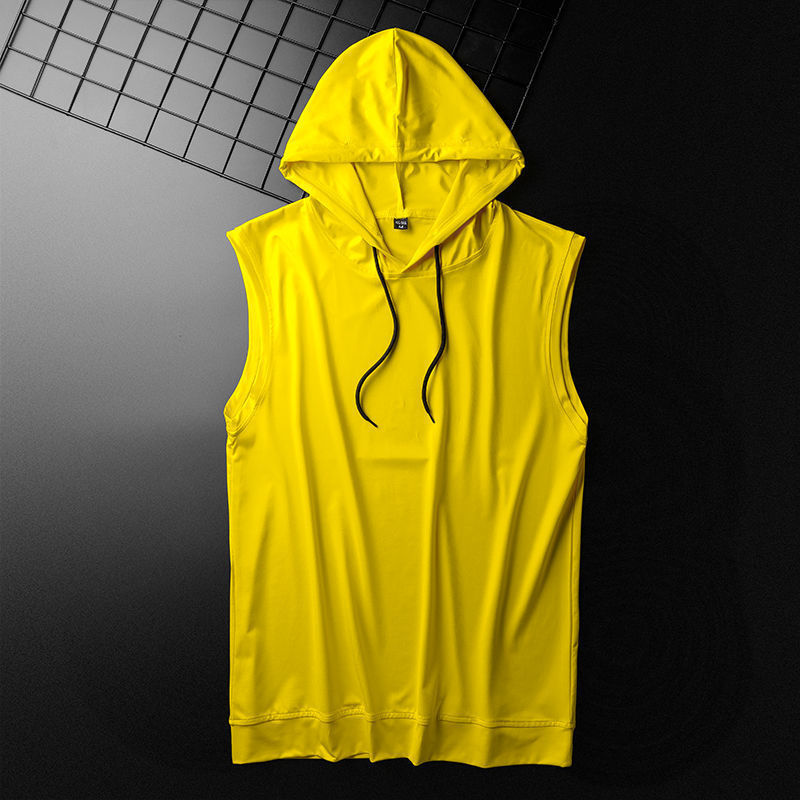Sports Hooded Vest Men Loose Sleeveless