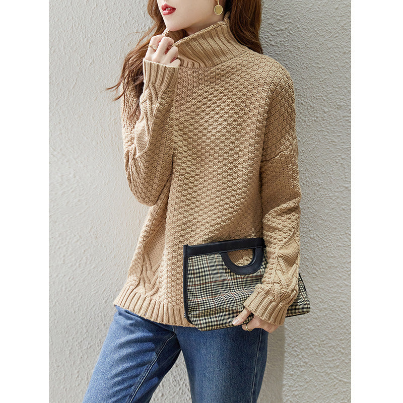 Retro Turtleneck Loose Long-sleeved Sweater