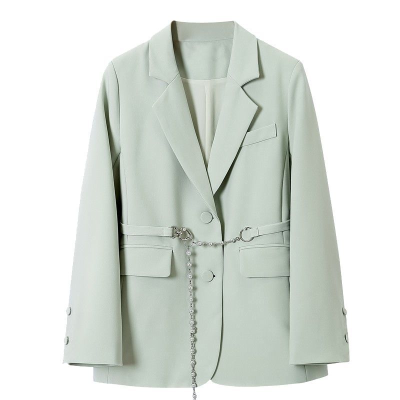 Korean Style Elegant Belt Chain Suit