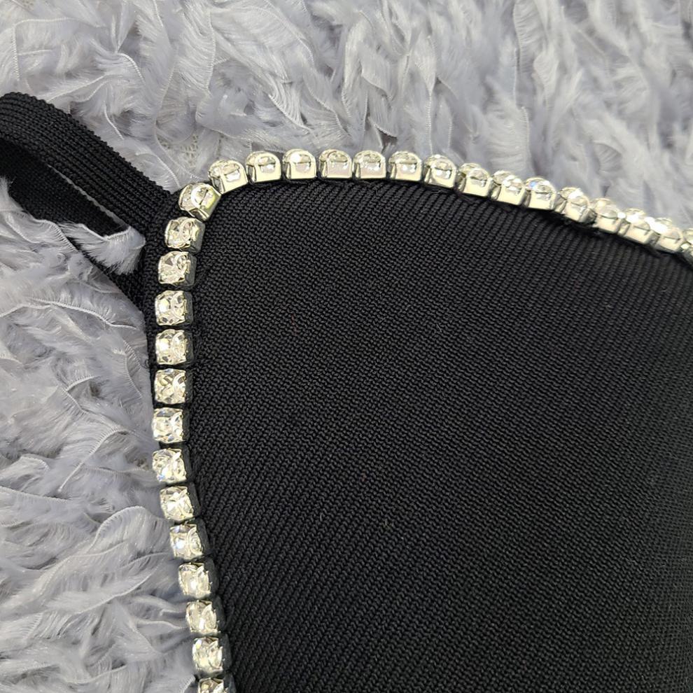 Women's Stretch Deep V Strap Dress