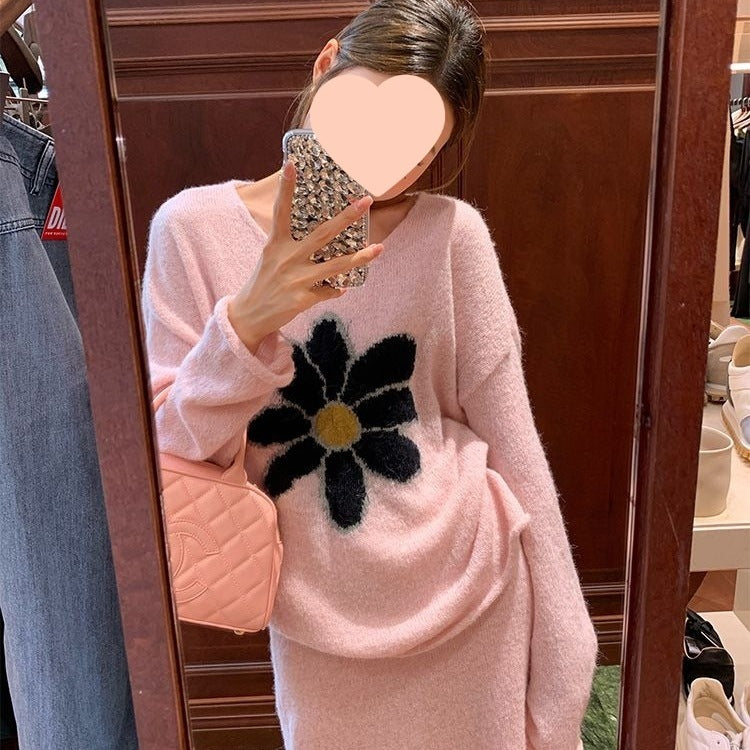 Anti-aging Sweater Suit Skirt Female