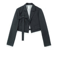 Women's Small Suit Lace Trim Bow Short Jacket