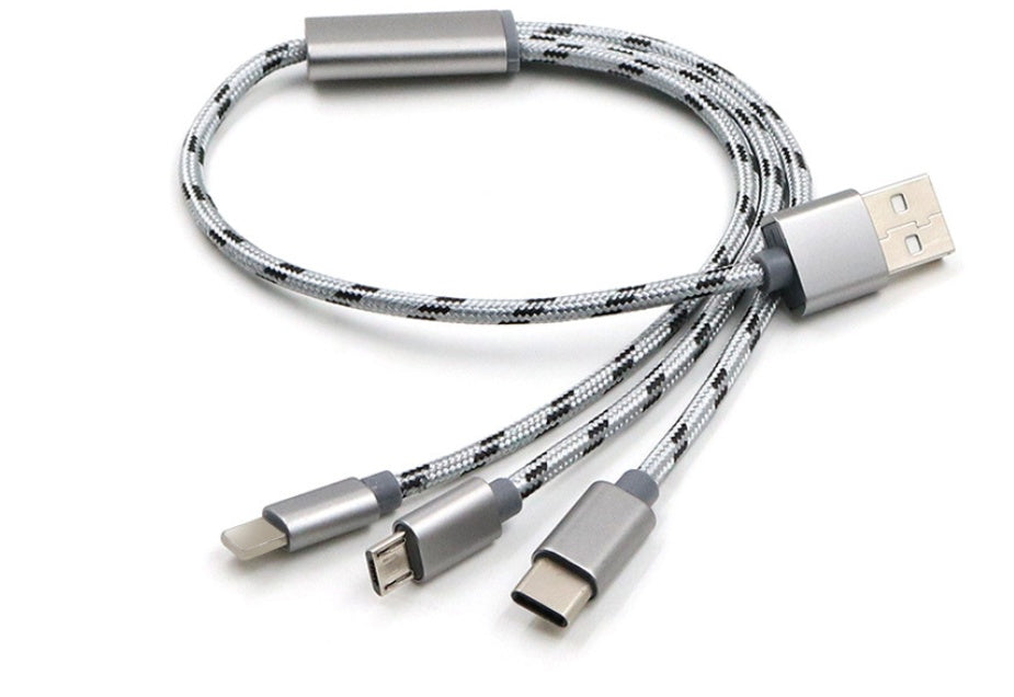 Three-in-one Data Cable USB Cable Short TYPE-C Mobile Phone Universal Three-in-one Charge Cable