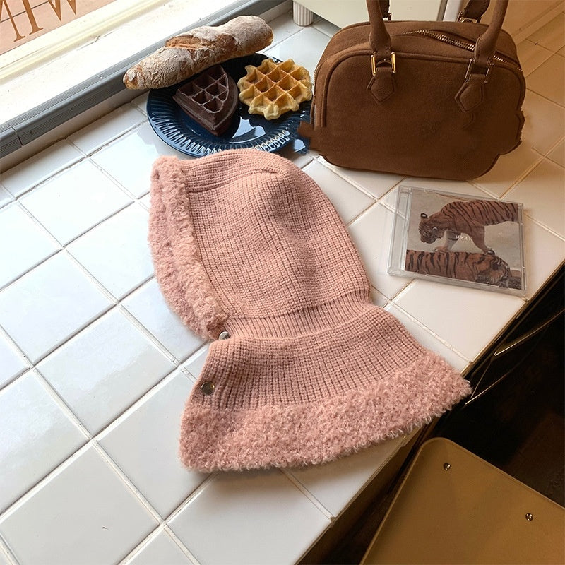 Warm Trendy Cool Knitted Hat Fashion Scarf Warm Pullover Cap