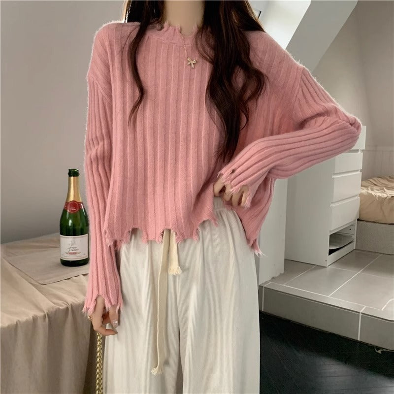 Sweater Women's Outer Design Short Top