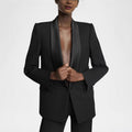 Business Temperament Capable Slim-fit Green Collar Suit Coat