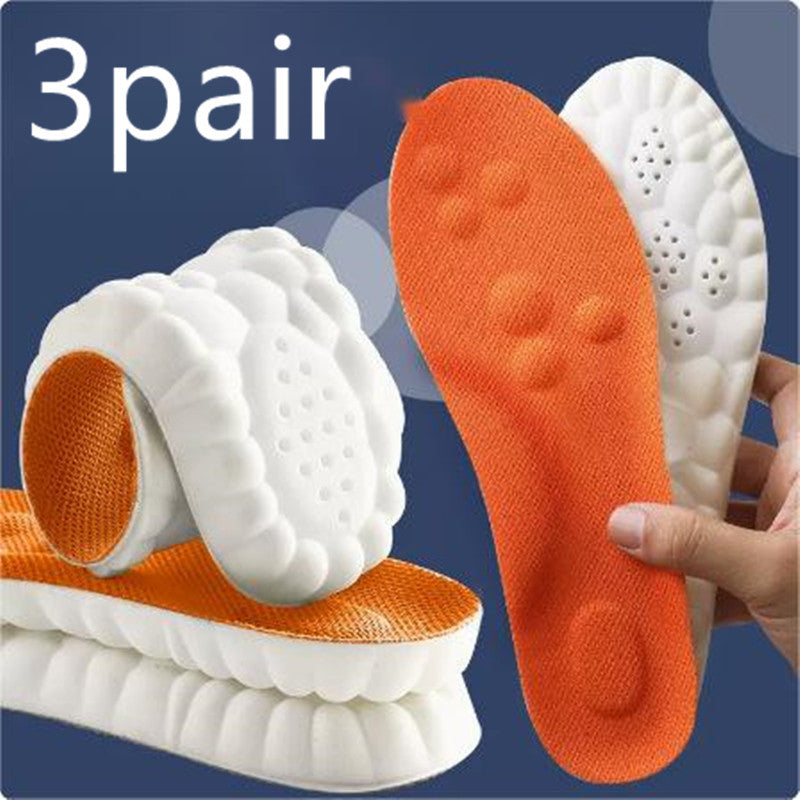 Soft Super Sports Shock Absorption Sweat-absorbent Sockliner With Massage Function