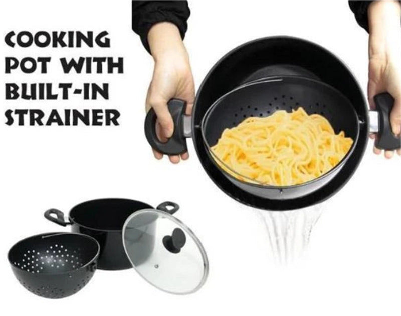 Multi-functional Noodle Rotary Filter Non-stick Pan