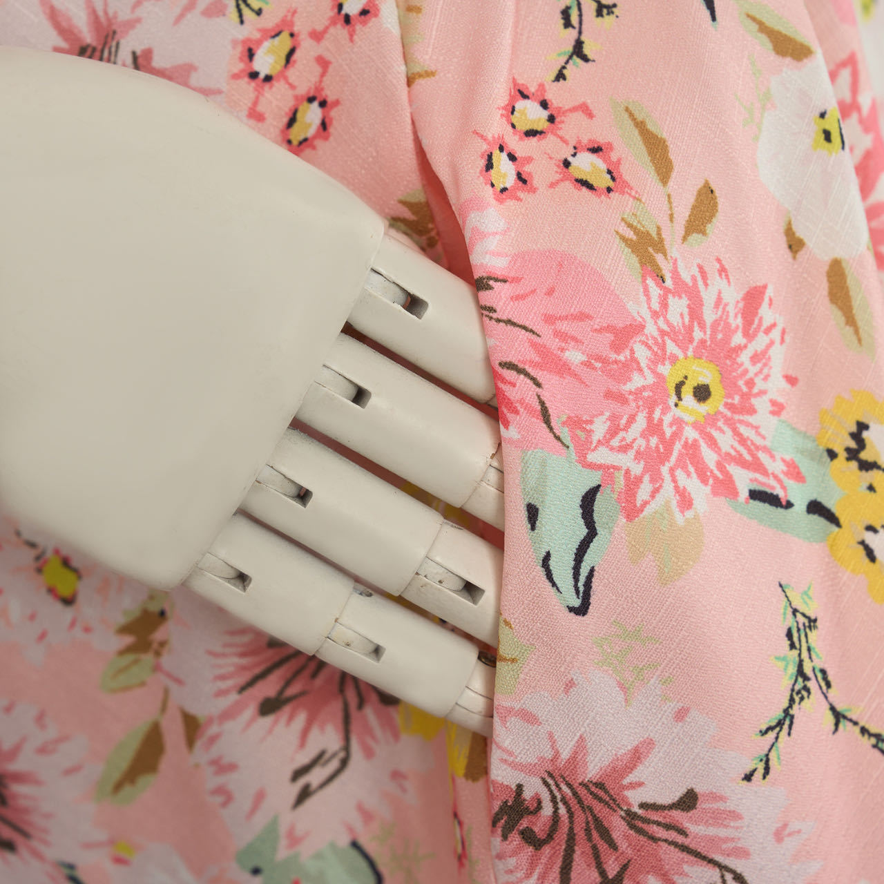 Stand Collar Single-breasted Lantern Sleeve Positioning Printing Dress Women