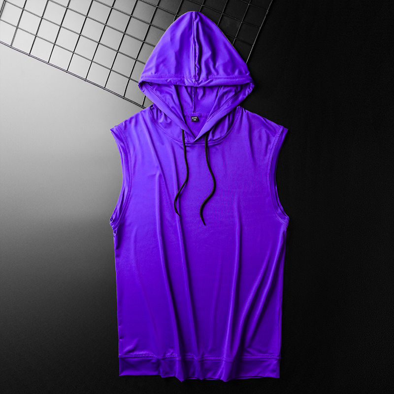 Sports Hooded Vest Men Loose Sleeveless