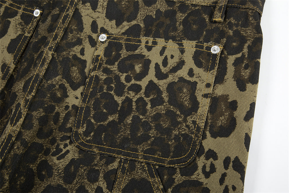 Leopard Print Cutting Pants For Men