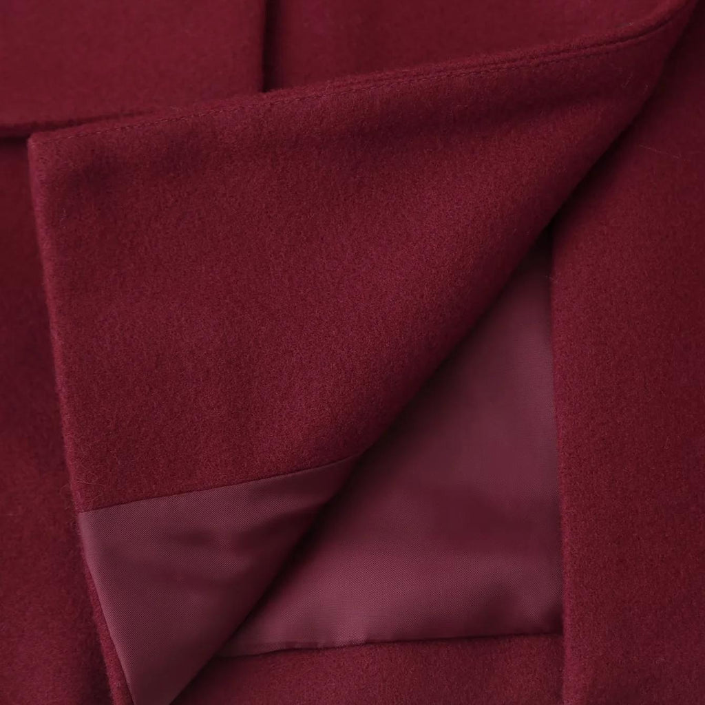 Women's Retro Loose Casual Long Sleeve Scarf Woolen Coat