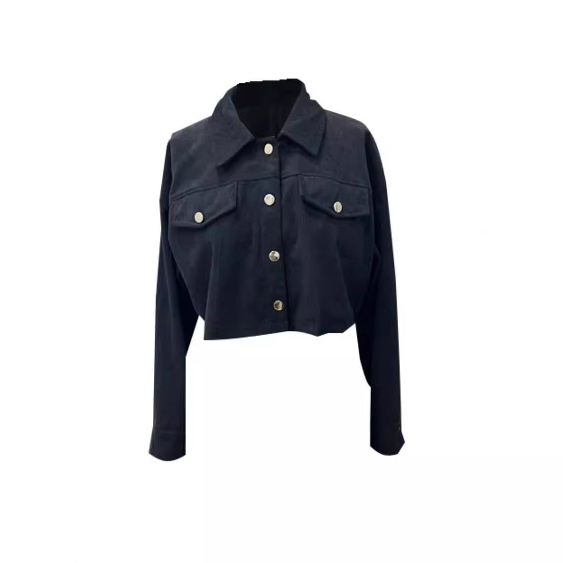 European And American Lantern Long Sleeve Corduroy Casual Short Coat Jacket