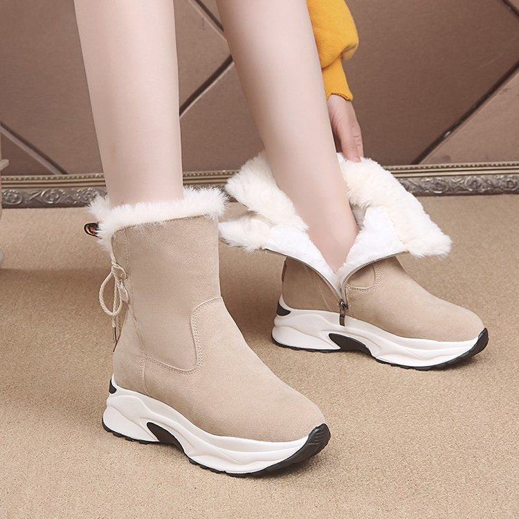Thick-soled warm cotton shoes